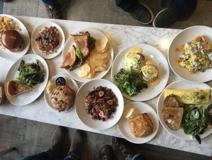 meal spread breakfast and lunch
